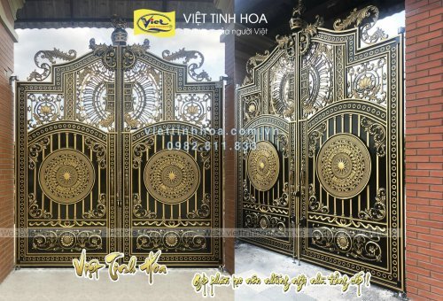 Xưởng thi công cổng nhôm đúc đẹp quy mô lớn nhất Đồng Nai
